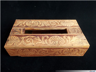 جعبه دستمال کاغذی قدیمی چوبی