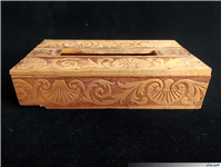 جعبه دستمال کاغذی قدیمی چوبی