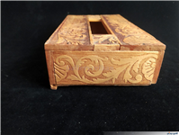 جعبه دستمال کاغذی قدیمی چوبی