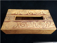 جعبه دستمال کاغذی قدیمی چوبی