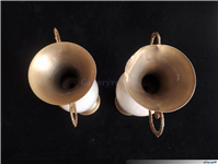 گلدان قدیمی زمان پلهوی برنج و مرمر 