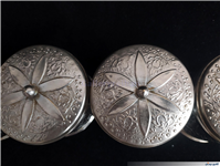 ست پاسماوری یا ادویه برنجی کهنه قلمکاری