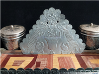 ست پاسماوری یا ادویه برنجی کهنه قلمکاری