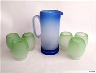 پارچ و لیوان کمیاب دست ساز قدیمی 