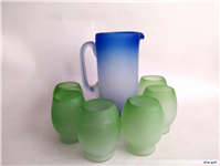 پارچ و لیوان کمیاب دست ساز قدیمی 