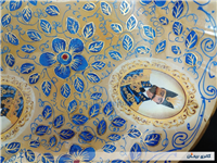 دیوارکوب قلم آبی جدید نقاشی کار دست 24CM 