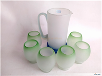 پارچ و لیوان کمیاب دست ساز قدیمی 