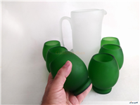 پارچ و لیوان کمیاب دست ساز قدیمی