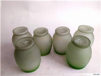 6عدد لیوان دستساز قدیمی مات رنگ پسته ای 