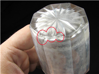 بطری بسیار خاص تراش دست از بالا تا پایین