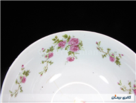 کاسه کلکسیونی گلسرخی بیکعب پر گل KPM 