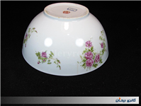 کاسه کلکسیونی گلسرخی بیکعب پر گل قدیمی