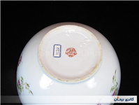 کاسه کلکسیونی گلسرخی بیکعب پر گل قدیمی