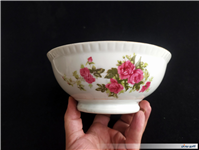 کاسه زیبای ژاپنی گل سرخی قدیمی چهارگل 