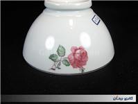 کاسه بسیار قدیمی روسی طرح سه شاخه گل سرخ 