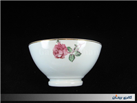 کاسه بسیار قدیمی روسی طرح سه شاخه گل سرخ 