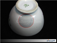 کاسه یا پیاله گل سرخی قدیمی مارک KPM