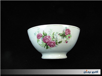 کاسه یا پیاله گل سرخی قدیمی مارک KPM