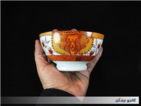 کاسه کمیاب حنایی تمیز و قدیمی قطر 13CM