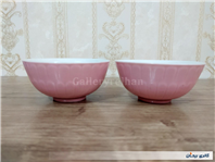 2عدد کاسه قدیمی صورتی نقش برجسته 