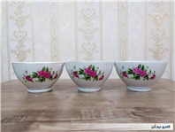 3عدد کاسه گل سرخی قدیمی سایز کوچک 