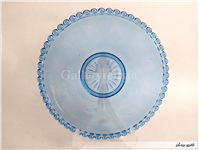 شیرینی خوری آبی تیله ای قدیمی نقشدار