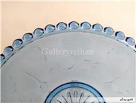 شیرینی خوری آبی تیله ای قدیمی نقشدار