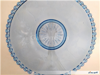 شیرینی خوری آبی تیله ای قدیمی نقشدار