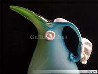 پارچ چندرنگ کمیاب دوپوست دستساز قدیمی 