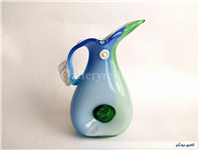 پارچ چندرنگ کمیاب دوپوست دستساز قدیمی 