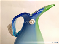 پارچ چندرنگ کمیاب دوپوست دستساز قدیمی 