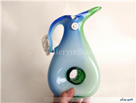 پارچ چندرنگ کمیاب دوپوست دستساز قدیمی 