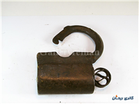 قفل دستساز بزرگ کمیاب فولادی قاجاری