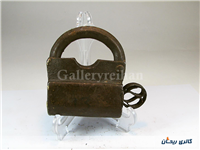 قفل دستساز بزرگ کمیاب فولادی قاجاری