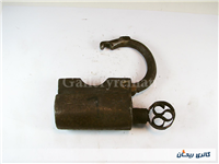 قفل دستساز بزرگ کمیاب فولادی قاجاری 