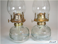 یک جفت چراغ نفتی زیبا کاملا سالم 