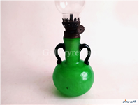 چراغ نفتی سبز (رنگ شده) دو دسته زیبا 