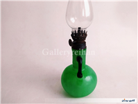 چراغ نفتی سبز (رنگ شده) دو دسته زیبا 