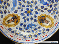 دیوارکوب قلم آبی جدید نقاشی کار دست 24CM 