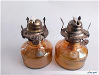 یک جفت چراغ نفتی آجری قابل استفاده 