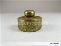 1 عدد وزنه قدیمی برنجی مهردار 100 گرمی 