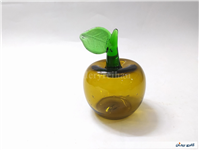 سیب زرد شیشه ای دستساز قدیمی مناسب دکور 