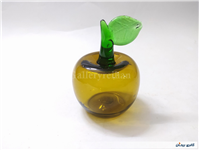 سیب زرد شیشه ای دستساز قدیمی مناسب دکور 