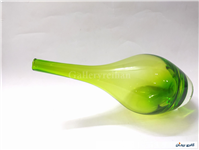 سالونگ یا بطری دوپوست بزرگ دستساز شیشه ای