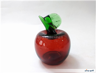 سیب قرمز شیشه ای دستساز قدیمی دکوری
