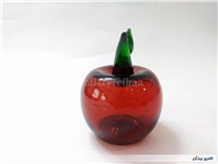 سیب قرمز شیشه ای دستساز قدیمی دکوری