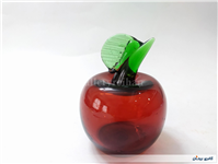 سیب قرمز شیشه ای دستساز قدیمی دکوری