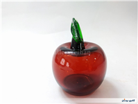 سیب قرمز شیشه ای دستساز قدیمی دکوری