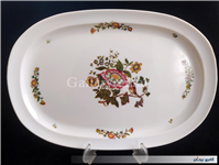 دیس بزرگ قدیمی ملامین طرح گل و مرغ