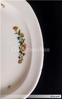 دیس بزرگ قدیمی ملامین طرح گل و مرغ